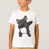 Funny Dabbing French Bulldog T-Shirt (Voorkant)