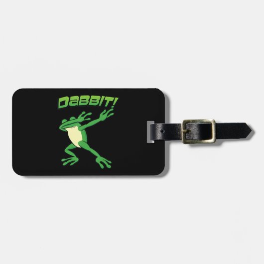 Funny Dabbing Frog Toad Hip Hop Dab Dance Dabbit Bagagelabel (Voorkant horizontaal)
