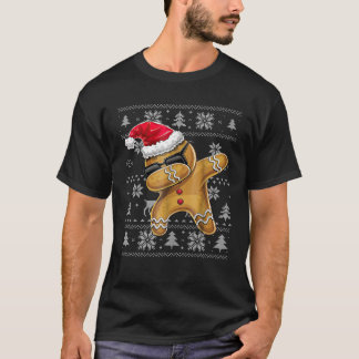 Funny Dabbing Gingerbrood Man Ugly kerstSweat T-shirt