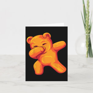 Funny Dabbing Gummy Beer Dancing Gummy Beer Birthd Kaart