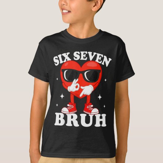 Funny Dabbing Heart Bruh 67 Meme Valentine's Day  T-shirt (Voorkant)
