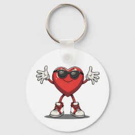 Funny Dabbing Heart Valentijns Sleutelhanger