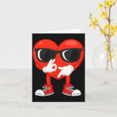 Funny Dabbing Heart Valentines Day 67 Six Seven Lo Kaart (Gele Bloem)