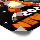 Funny Dabbing Horse Happy Lunar New Year 2026 Year Poster (Hoek)