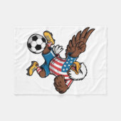 Funny Dabbing Ld Eagle Usa Soccer - Usa Flag Socce Fleece Deken (Voorkant (Horizontaal))