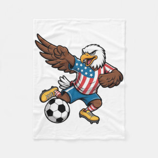 Funny Dabbing Ld Eagle Usa Soccer - Usa Flag Socce Fleece Deken