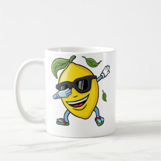 Funny Dabbing Lemon Summer Camp Vacation Beach Men Koffiemok
