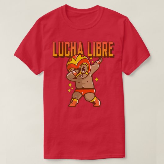 Funny Dabbing Meican Luchador Wrestler Lucha Libre T-shirt (Design voorkant)