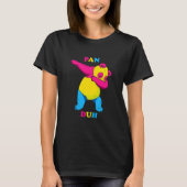 Funny Dabbing Pan Duh Panda Pansexual Pride Flag L T-shirt (Voorkant)