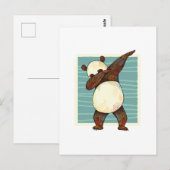 Funny Dabbing Panda Beer Tiener Graphics Cartoon K Briefkaart (Voorkant / Achterkant)