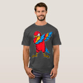 Funny Dabbing Parrot Dab Dance Cockato Bird T-shirt (Voorkant volledig)