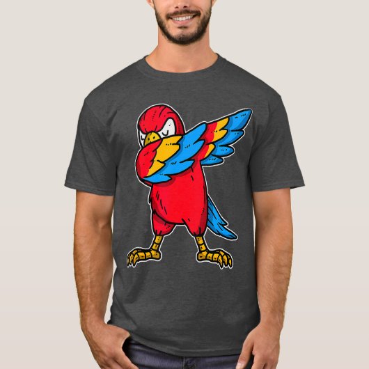 Funny Dabbing Parrot Dab Dance Cockato Bird T-shirt (Voorkant)
