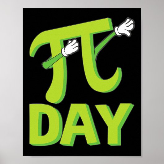 Funny Dabbing Pi Day Party Poster (Voorkant)