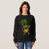 Funny Dabbing Pineapple Sunbril Aloha Summer Be Trui (Voorkant volledig)