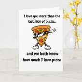 Funny Dabbing Pizza Slice Gift Card & Apparel Kaart (Gele Bloem)