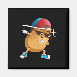 Funny Dabbing Potato Gift Cool Dancing Spuds Hip-h Magneet