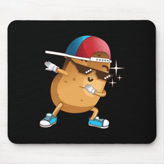 Funny Dabbing Potato Gift Cool Dancing Spuds Hip-h Muismat (Voorkant)