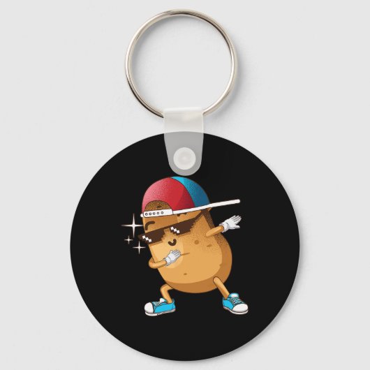 Funny Dabbing Potato Gift Cool Dancing Spuds Hip-h Sleutelhanger (Voorkant)