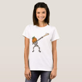 Funny Dabbing Pumpkin Head Baseball Gift Idea T-shirt (Voorkant volledig)