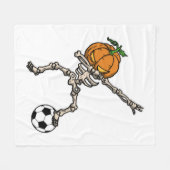 Funny Dabbing Pumpkin Head Soccer Gift Idea Fleece Deken (Voorkant (Horizontaal))
