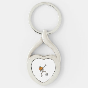 Funny Dabbing Pumpkin Head Soccer Gift Idea Sleutelhanger