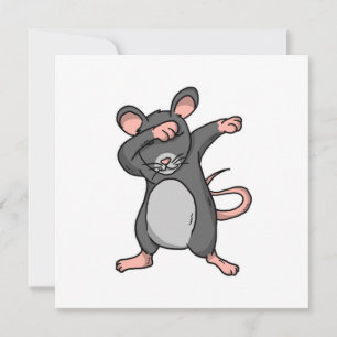 Funny Dabbing Rat Dab Dance Mouse Lover Gift Kaart