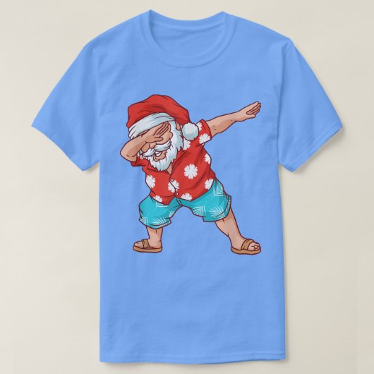 Funny Dabbing Santa Beach Hawaiian Xmas in juli Su T-shirt (Design voorkant)