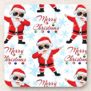 Funny Dabbing Santa Claus Merry Christmas Bier Onderzetter