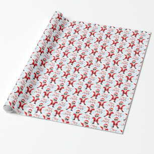 Funny Dabbing Santa Claus Merry Christmas Cadeaupapier