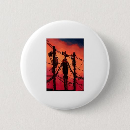 Funny dabbing Siren Head  meme c Ronde Button 5,7 Cm (Voorkant)