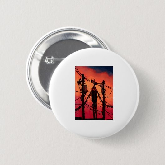 Funny dabbing Siren Head meme c Ronde Button 5,7 Cm (Voorkant /achterkant)