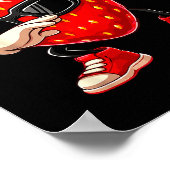 Funny Dabbing Strawberry Summer Fruit Lover Men Wo Poster (Hoek)