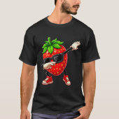 Funny Dabbing Strawberry Summer Fruit Lover Men Wo T-shirt (Voorkant)