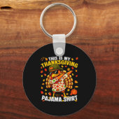 Funny Dabbing Turkey Thanksgiving Pajamas Pjs Srts Sleutelhanger (Voorkant)