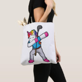 Funny Dabbing Unicorn Golfer Gift Golf Tote Bag (Dichtbij)