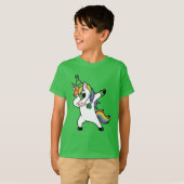 Funny Dabbing Unicorn Rainbow St Patricks Day T-shirt (Voorkant volledig)