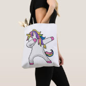 Funny Dabbing Unicorn Tote Bag (Dichtbij)