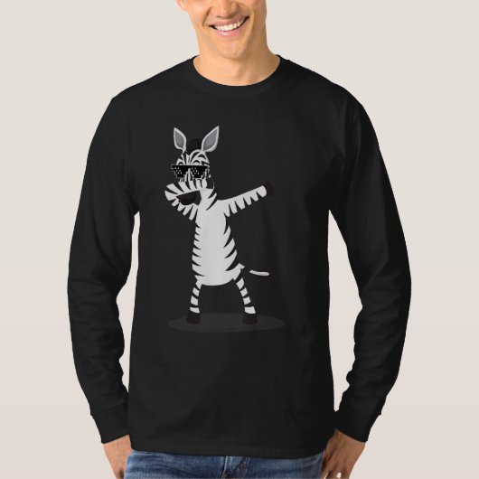 Funny Dabbing Zebra Top voor Dierenvrienden (Voorkant)