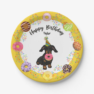 Funny Dachshund Birthday Party Paper Bord