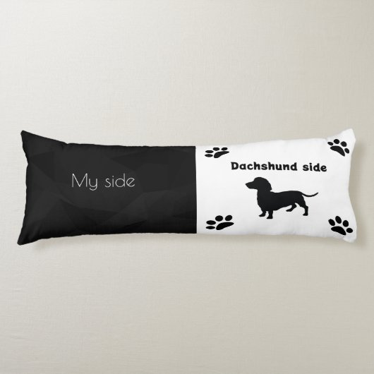Funny Dachshund Body Pillow Lichaamskussen (Voorkant)