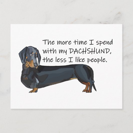 Funny Dachshund Briefkaart (Voorkant)