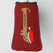 Funny Dachshund Burgundy Red Cute Golfheadcover (Draai 90)