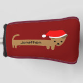 Funny Dachshund Burgundy Red Cute Golfheadcover (Voorkant)