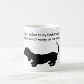 Funny Dachshund Car Insurance Humor Coffee Mok (Center)
