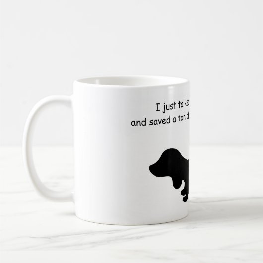 Funny Dachshund Car Insurance Humor Coffee Mok (Links)