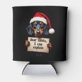 Funny Dachshund Christmas Dear Santa I Can Explain Blikjeskoeler (Voorkant)