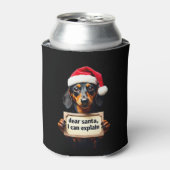 Funny Dachshund Christmas Dear Santa I Can Explain Blikjeskoeler (Blikje Voorkant)