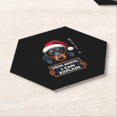 Funny Dachshund Christmas Dear Santa I Can Explain Kartonnen Onderzetters (Schuin)