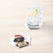 Funny Dachshund Christmas Dear Santa I Can Explain Kartonnen Onderzetters (Insitu)