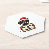 Funny Dachshund Christmas Dear Santa I Can Explain Kartonnen Onderzetters (Schuin)
